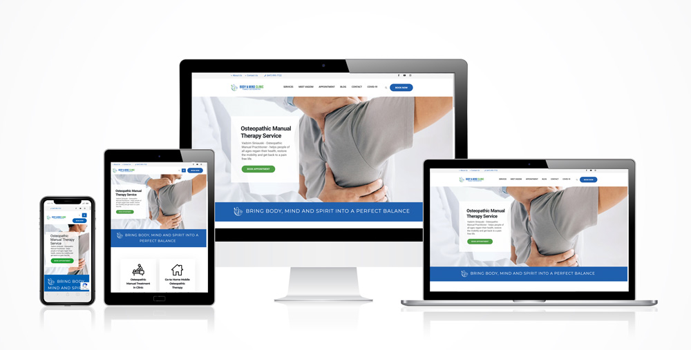 Body and Mind Osteopathic Clinic website